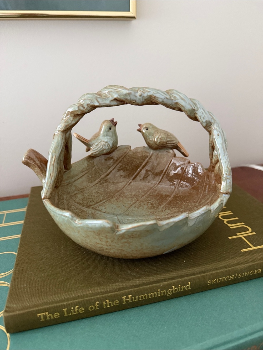 Burton & Burton Ceramic Decorative Trinket Dish with 3D Birds